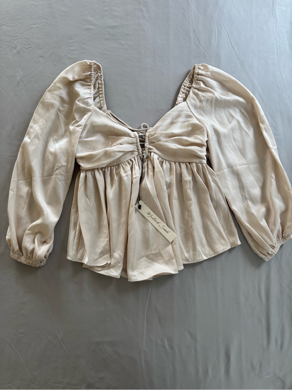 Mustard Seed Cream BabyDoll Blouse